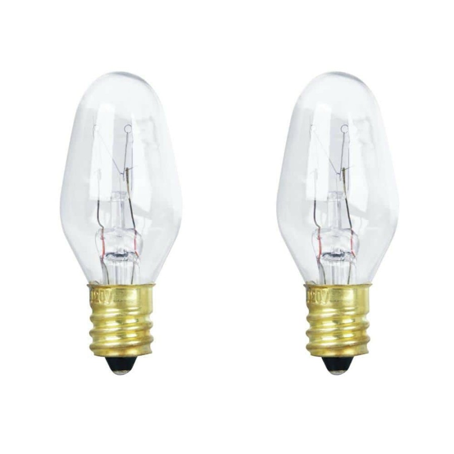 Light Bulbs * | 10-Watt Soft White (2700K) C7 Candelabra E12 Base Dimmable Incandescent Appliance Light Bulb (2-Pack) By Feit Electric