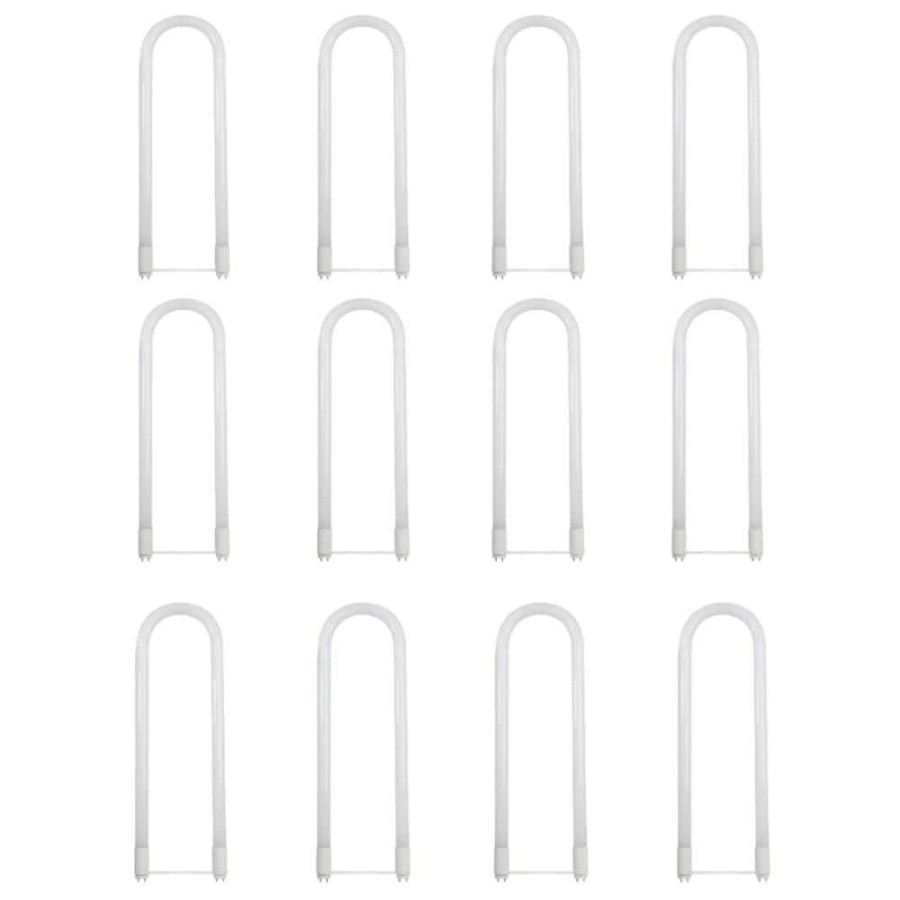 Light Bulbs * | 15-Watt 6 In. T8 G13 Type Ab Plug & Play And Ballast Bypass Linear U-Bend Led Tube Light Bulb, Cool White 4000K(12-Pack) By Feit Electric