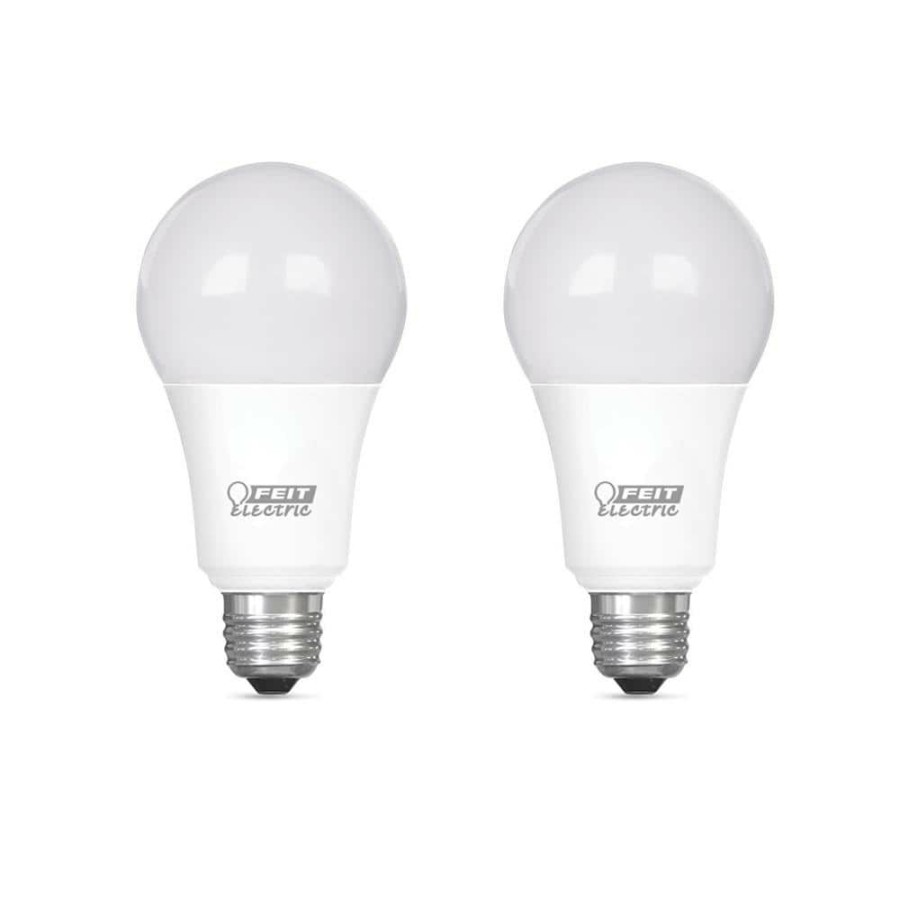 Light Bulbs * | 100-Watt Equivalent A19 Dimmable Cec Energy Star 90+ Cri Indoor Led Light Bulb, Daylight (2-Pack) By Feit Electric