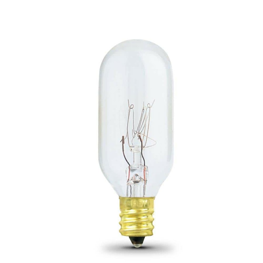 Light Bulbs * | 40-Watt Soft White (2700K) T8 Intermediate E17 Base Dimmable Incandescent Appliance Light Bulb By Feit Electric