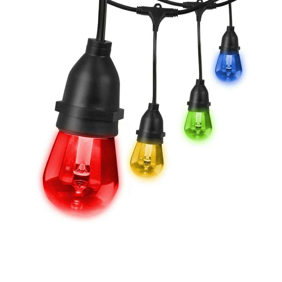 Cabinet Lights * | 12-Light 24 Ft. Outdoor Plug-In Led Color Smart Wi-Fi Connected Wireless String Light W/Remote No Hub Required By Feit Electric