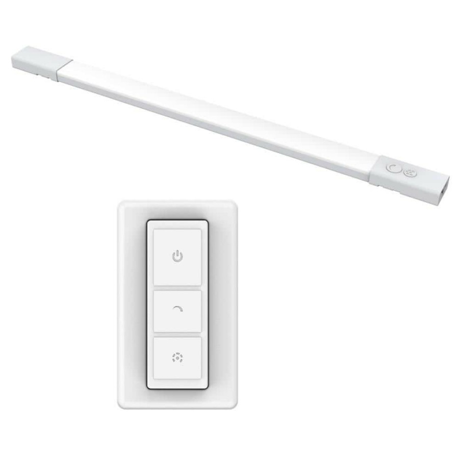 Cabinet Lights * | 20.5 In. (Fits 24 In. Cabinet) Plug-In Integrated Led Linkable Onesync Under Cabinet Light W/ Wireless Remote Control By Feit Electric