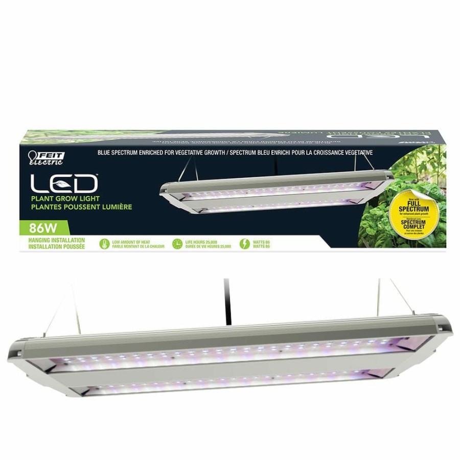 Garden Center * | 14 In. 86-Watt Integrated Full Spectrum Led Non-Dimmable Indoor High Bay Plant Grow Light Fixture, Daylight By Feit Electric