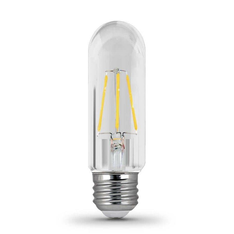 Light Bulbs * | 40-Watt Equivalent T10 Dimmable Filament Cec Title 20 Compliant Led 90+ Cri Clear Glass Light Bulb, Soft White By Feit Electric