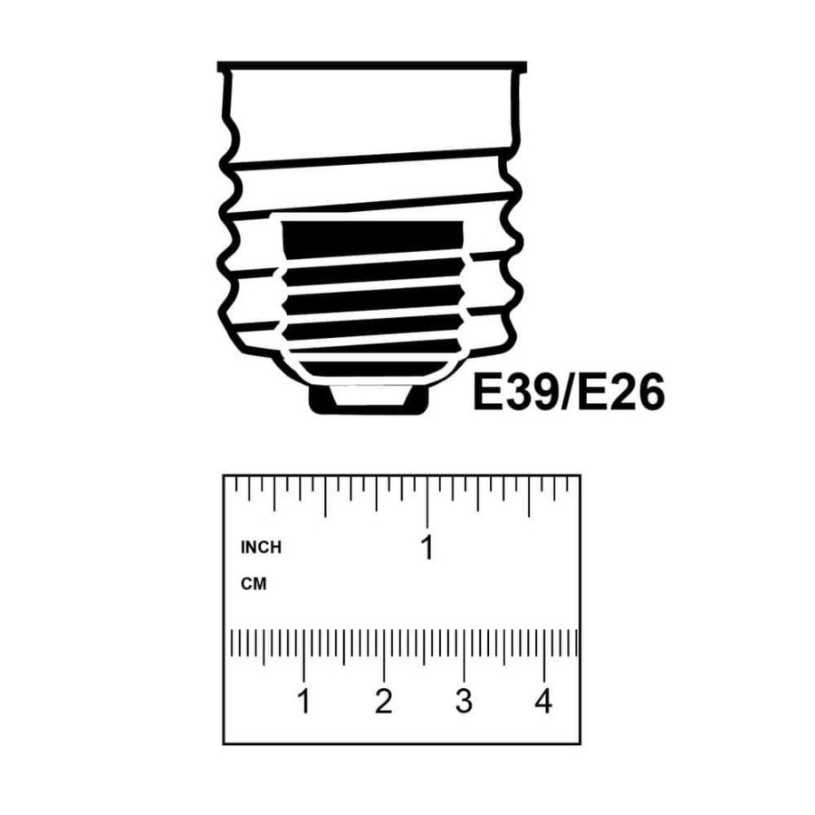 Light Bulbs * | 300-Watt Equivalent Cflni Quad Tube E26 Base With Mogul Base Adapter Non-Dimmable Cfl Light Bulb, Daylight 6500K By Feit Electric