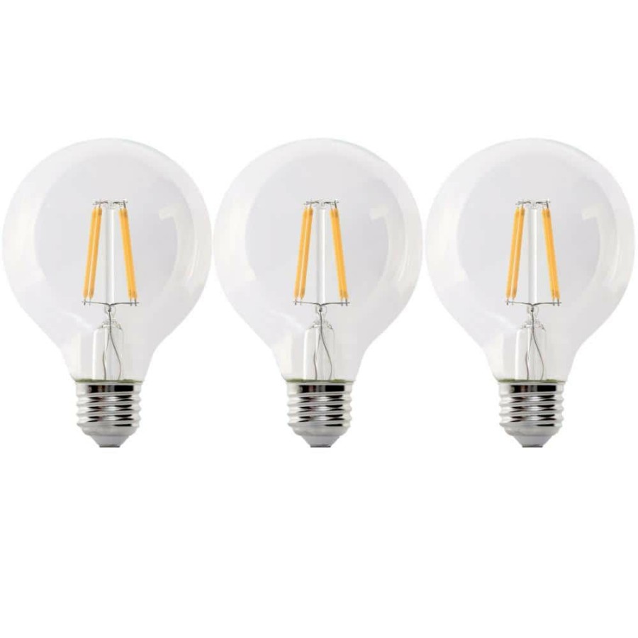 Light Bulbs * | 60-Watt Equivalent G25 Dimmable Filament Energy Star Clear Glass Led Light Bulb, Daylight (3-Pack) By Feit Electric