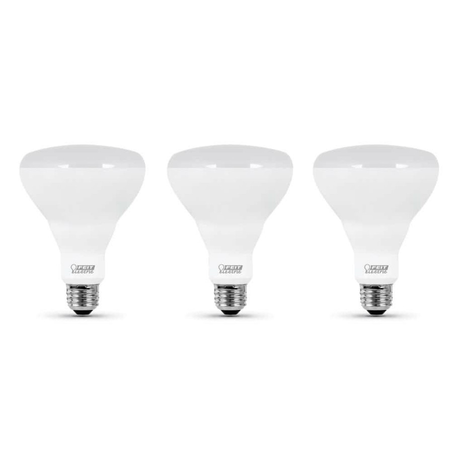 Light Bulbs * | 65-Watt Equivalent Br30 Dimmable Cec Energy Star Enhance 90+ Cri Flood Led Light Bulb, Daylight 5000K (3-Pack) By Feit Electric