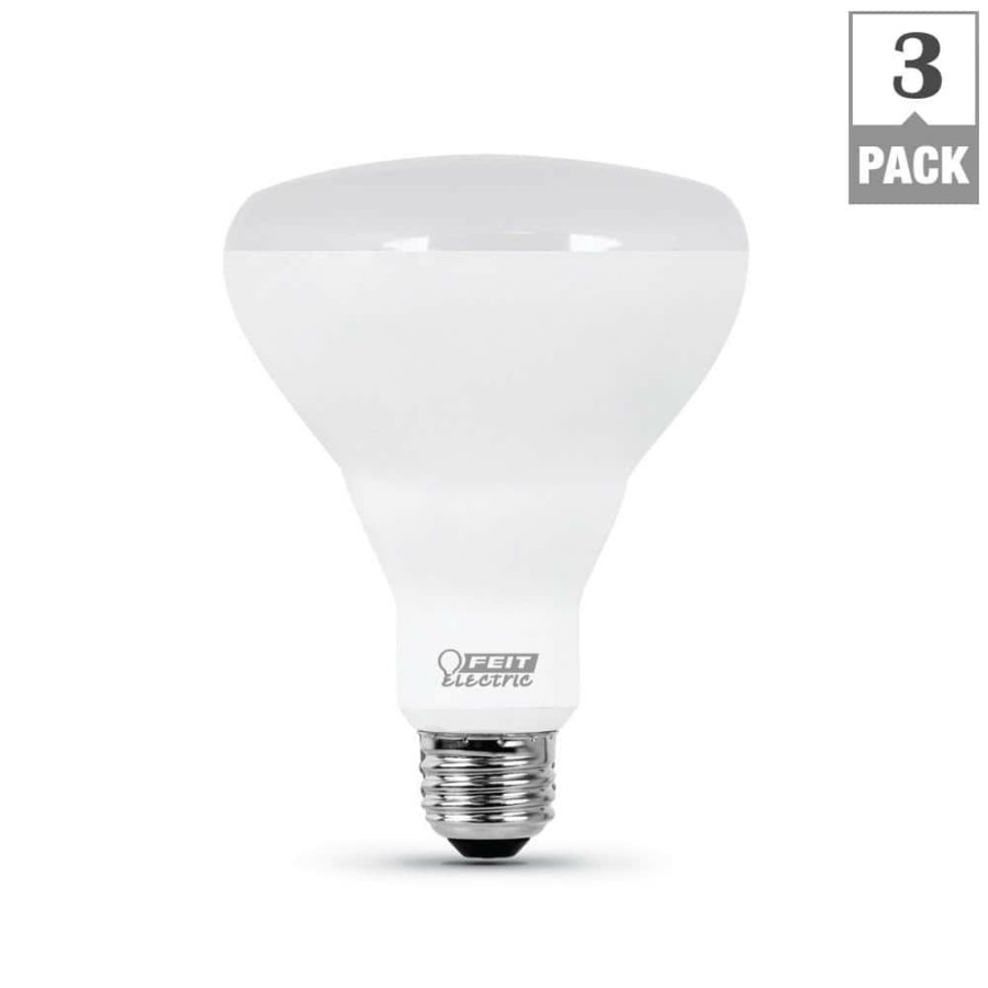 Light Bulbs * | 65-Watt Equivalent Br30 Dimmable Cec Energy Star Enhance 90+ Cri Flood Led Light Bulb, Daylight 5000K (3-Pack) By Feit Electric