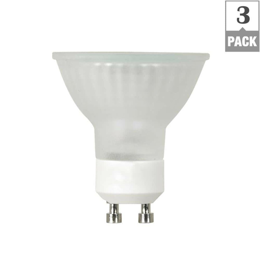 Light Bulbs * | 50-Watt Mr16 Gu10 Halogen Light Bulb Bright White (2700K) Bi-Pin Base Dimmable (3-Pack) By Feit Electric