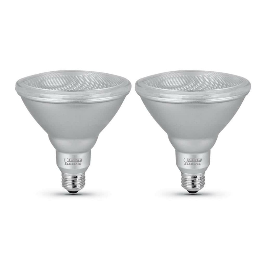 Light Bulbs * | 90-Watt Equivalent Par38 Dimmable Security Or Outdoor Lighting 90+ Cri Flood Led Light Bulb, Bright White 3000K (2-Pack) By Feit Electric