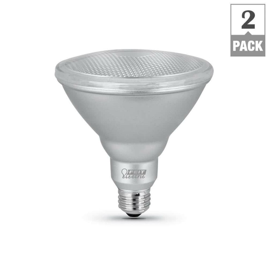 Light Bulbs * | 90-Watt Equivalent Par38 Dimmable Security Or Outdoor Lighting 90+ Cri Flood Led Light Bulb, Bright White 3000K (2-Pack) By Feit Electric