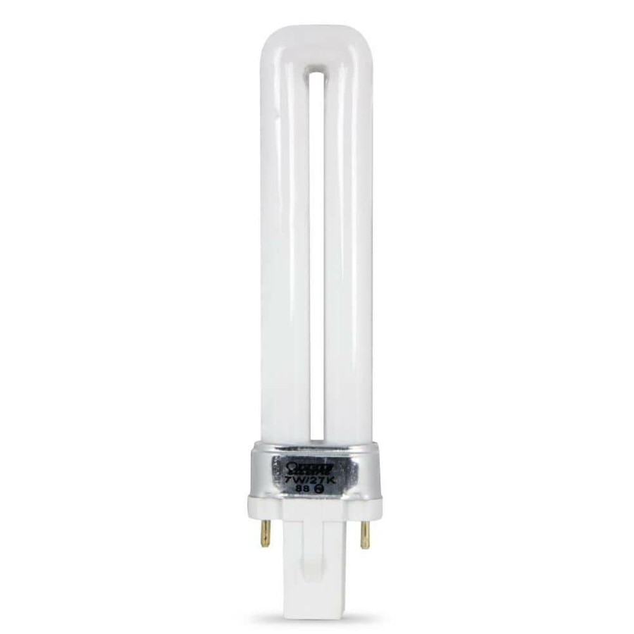 Light Bulbs * | 7-Watt Equivalent Pl Cflni Twin Tube 2-Pin G23 Base Compact Fluorescent Cfl Light Bulb, Soft White 2700K (1-Bulb) By Feit Electric