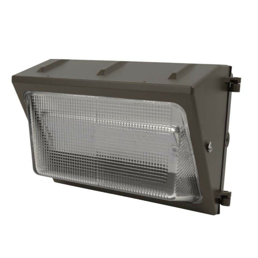 Outdoor Lighting * | 15 In. 50-Watt Integrated Led Bronze Daylight Outdoor Commercial Security Wall Pack Light By Feit Electric