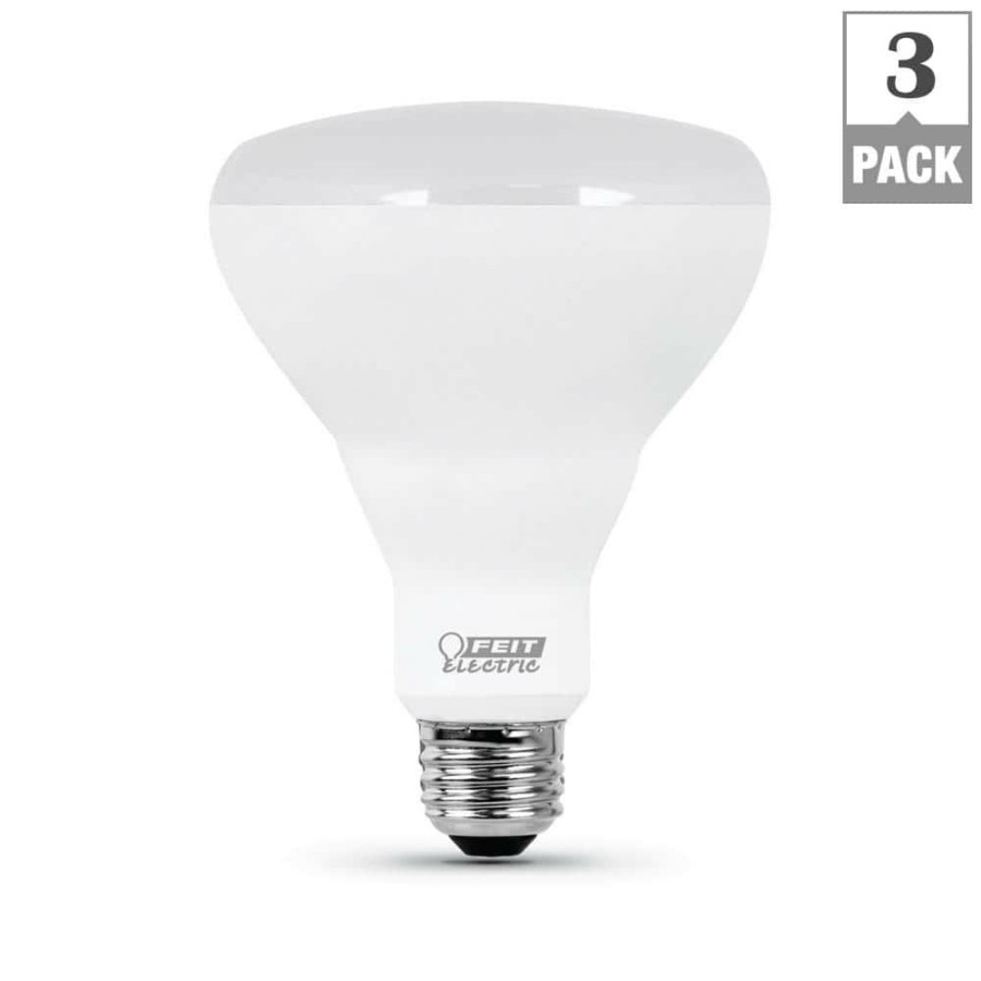 Light Bulbs * | 65-Watt Equivalent Br30 Dimmable Cec Title 20 Energy Star 90+ Cri Flood Led Light Bulb, Soft White 2700K (3-Pack) By Feit Electric