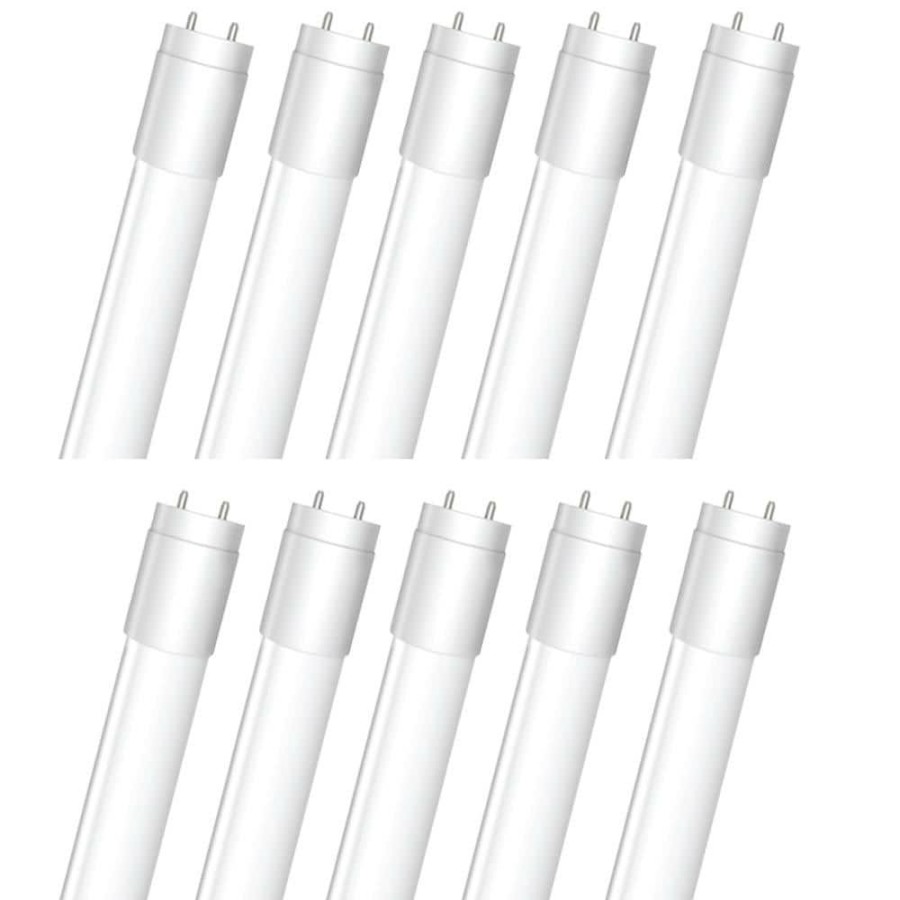 Light Bulbs * | 18-Watt 4 Ft. T8 G13 Type A Plug And Play Linear Led Tube Light Bulb, Cool White 4100K (10-Pack) By Feit Electric