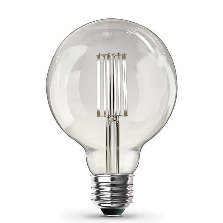 Light Bulbs * | 60-Watt Equivalent G30 Dimmable Cage Filament Clear Glass E26 Vintage Edison Led Light Bulb, Daylight By Feit Electric