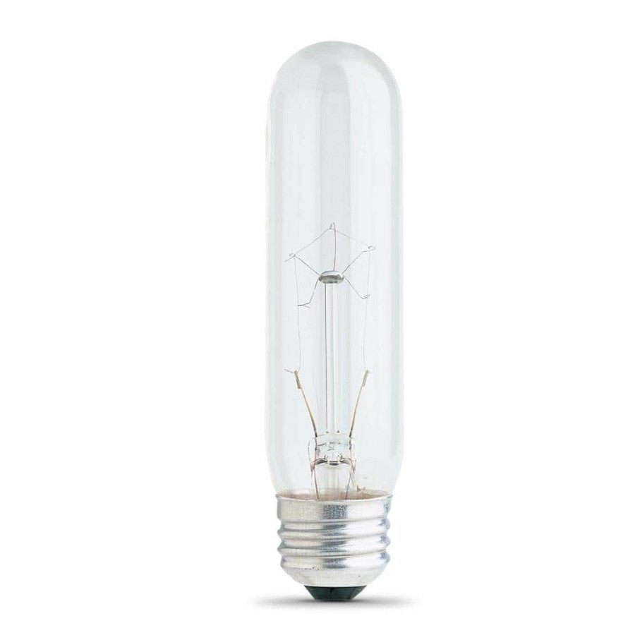 Light Bulbs * | 15-Watt T10 Medium E26 Base Dimmable Incandescent Light Bulb, Soft White 2700K (1-Bulb) By Feit Electric