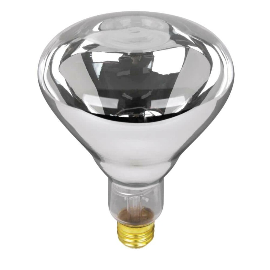 Light Bulbs * | 125-Watt Clear Br40 Dimmable Incandescent 120-Volt Infrared Heat Lamp Light Bulb (1-Bulb) By Feit Electric