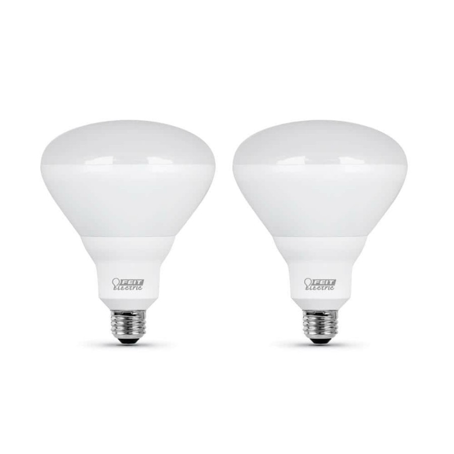 Light Bulbs * | 65-Watt Equivalent Br40 Dimmable Cec Title 20 Compliant Energy Star 90+ Cri Flood Led Light Bulb, Soft White (2-Pack) By Feit Electric