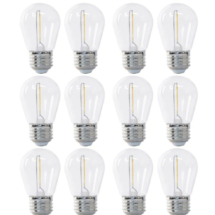 Light Bulbs * | 11-Watt Equivalent S14 String Light Led Light Bulb, Warm White 2200K (12-Pack) By Feit Electric