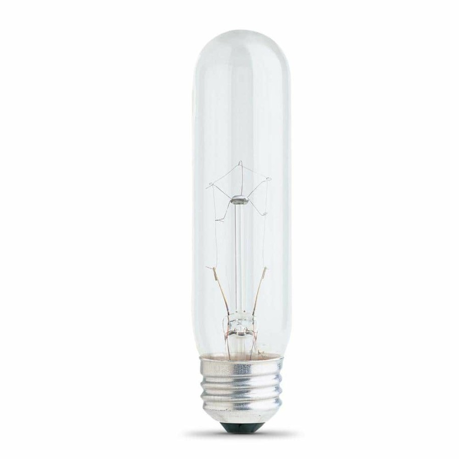 Light Bulbs * | 40-Watt T10 Medium E26 Base Dimmable Incandescent Light Bulb, Soft White 2700K (1-Bulb) By Feit Electric