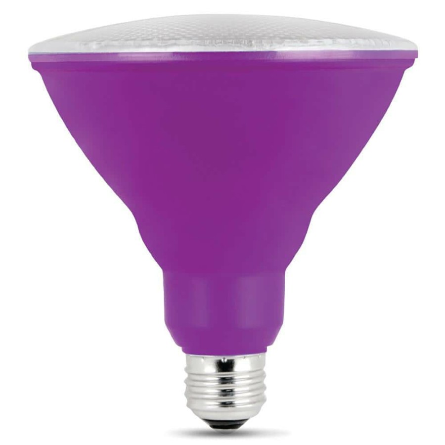 Light Bulbs * | 90-Watt Equivalent Par38 Weatherproof Outdoor Landscape Purple Color Led Flood Light Bulb (1-Bulb) By Feit Electric