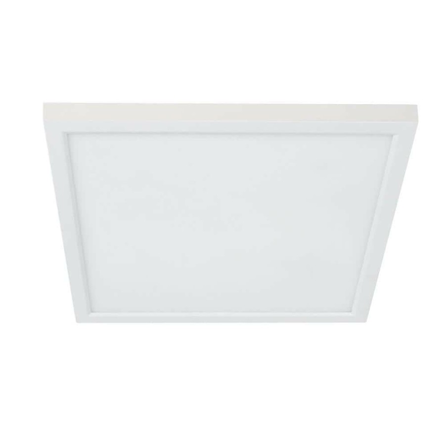 Commercial Lighting * | 5 In. 8-Watt Title 24 Dimmable White Integrated Led Square Flat Panel Ceiling Flush Mount With Color Change Cct By Feit Electric