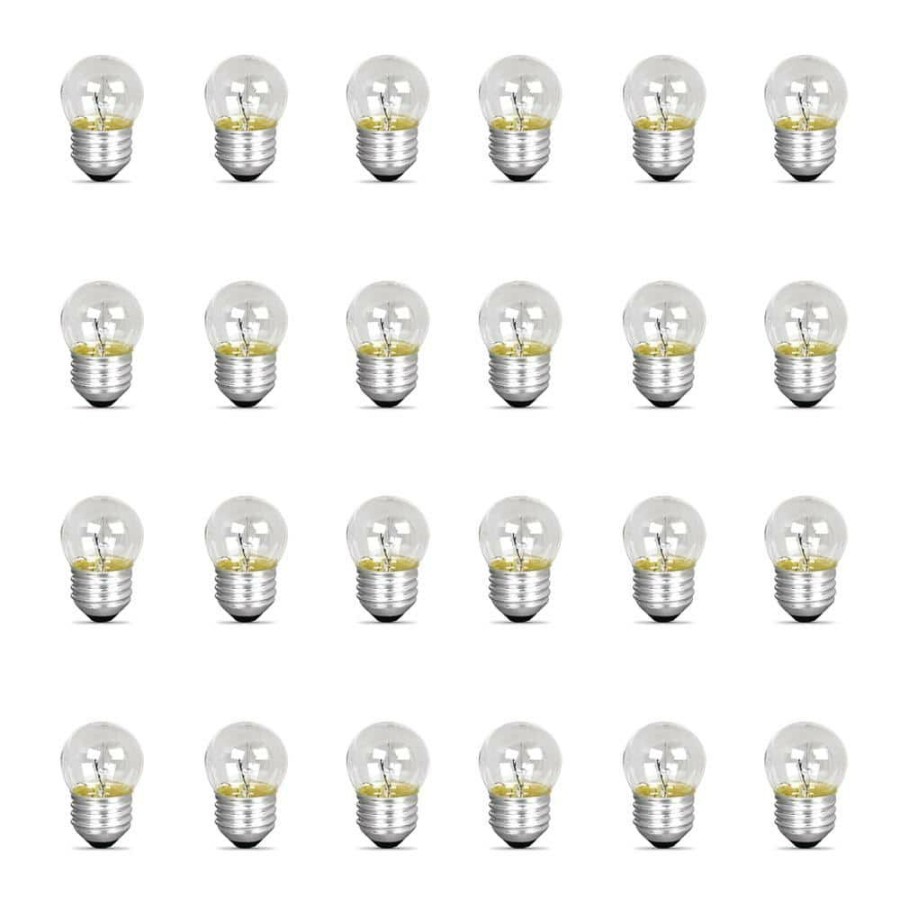 Garden Center * | 7.5-Watt Equivalent S11 2700K Clear Incandescent E26 Night Light Bulb (24-Pack) By Feit Electric