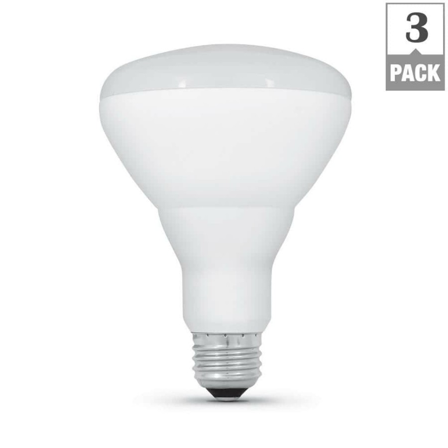 Light Bulbs * | 65-Watt Equivalent Br30 Dimmable Cec Compliant Energy Star 90+ Cri Flood Led Light Bulb, Bright White 3000K (3-Pack) By Feit Electric