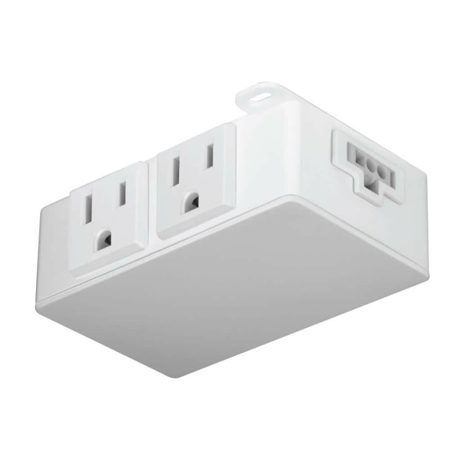 Cabinet Lights * | Under Cabinet In-Line 2 Ac Outlet With 18 In. Link Cable Power Cord By Feit Electric