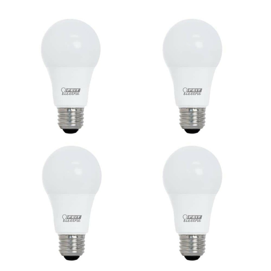 Light Bulbs * | 40-Watt Equivalent A19 Dimmable Cec Title 20 Compliant Energy Star 90+ Cri Led Light Bulb, Soft White (4-Pack) By Feit Electric