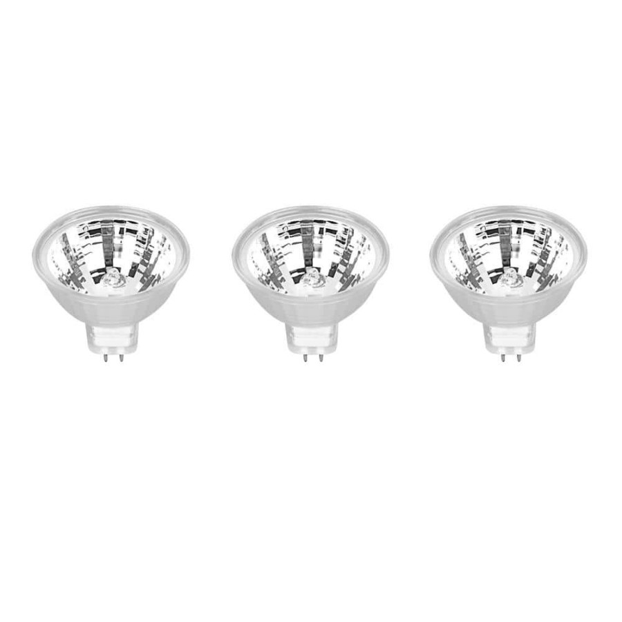 Light Bulbs * | 50-Watt Mr16 Gu5.3 Bi-Pin Dimmable 12-Volt Halogen Light Bulb, Bright White (3-Pack) By Feit Electric