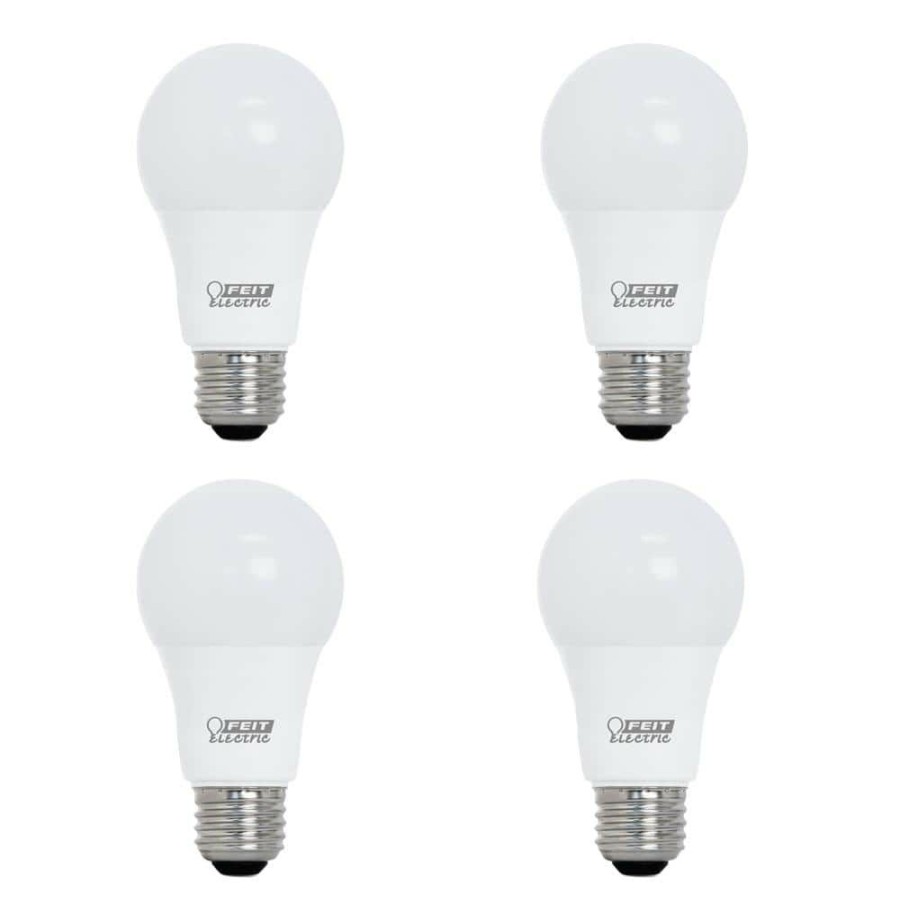 Light Bulbs * | 40-Watt Equivalent A19 Dimmable Cec Energy Star 90+ Cri Indoor Led Light Bulb, Daylight (4-Pack) By Feit Electric