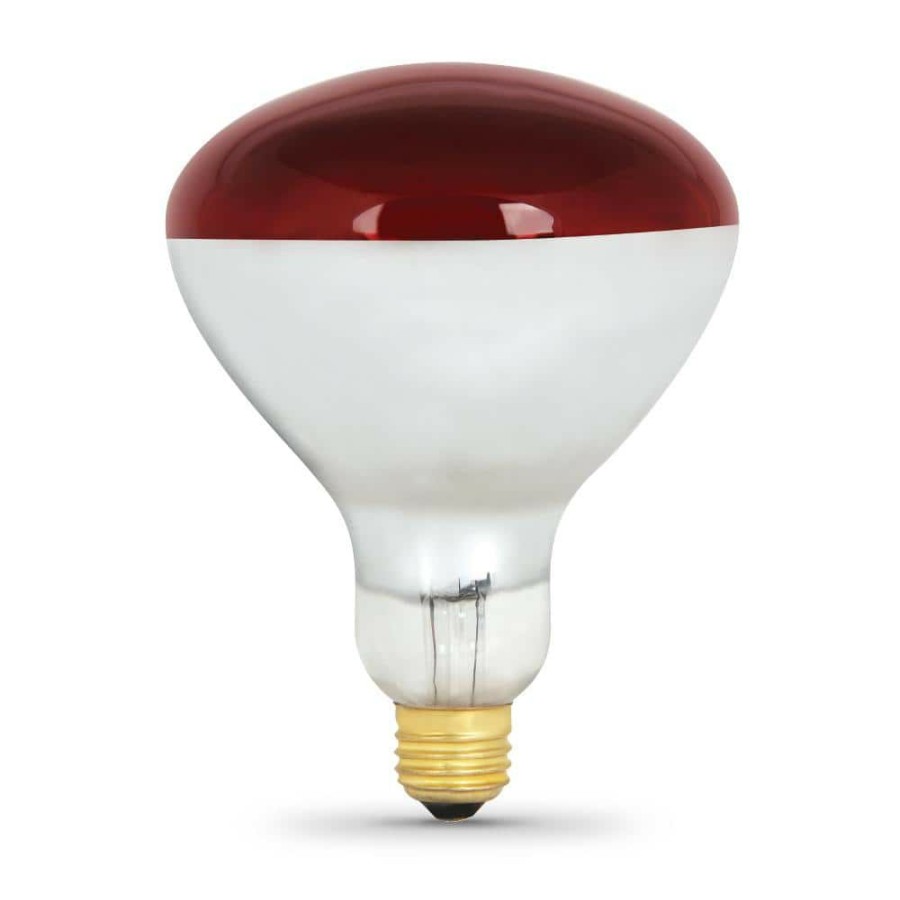 Light Bulbs * | 250-Watt Red Br40 Dimmable Incandescent 120-Volt Infrared Heat Lamp Light Bulb (1-Bulb) By Feit Electric