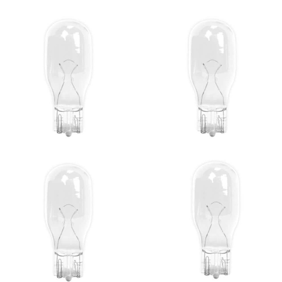 Light Bulbs * | 18-Watt Bright White (3000K) T5 Wedge Base Dimmable 12-Volt Landscape Garden Incandescent Light Bulb (4-Pack) By Feit Electric