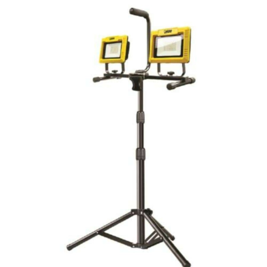 Commercial Lighting * | Pro 6000 Lumens Led Dual Power Tripod Work Light By Feit Electric