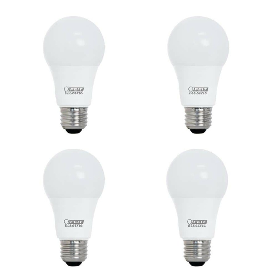 Light Bulbs * | 60-Watt Equivalent A19 Dimmable Cec Energy Star 90+ Cri Indoor Led Light Bulb, Daylight (4-Pack) By Feit Electric