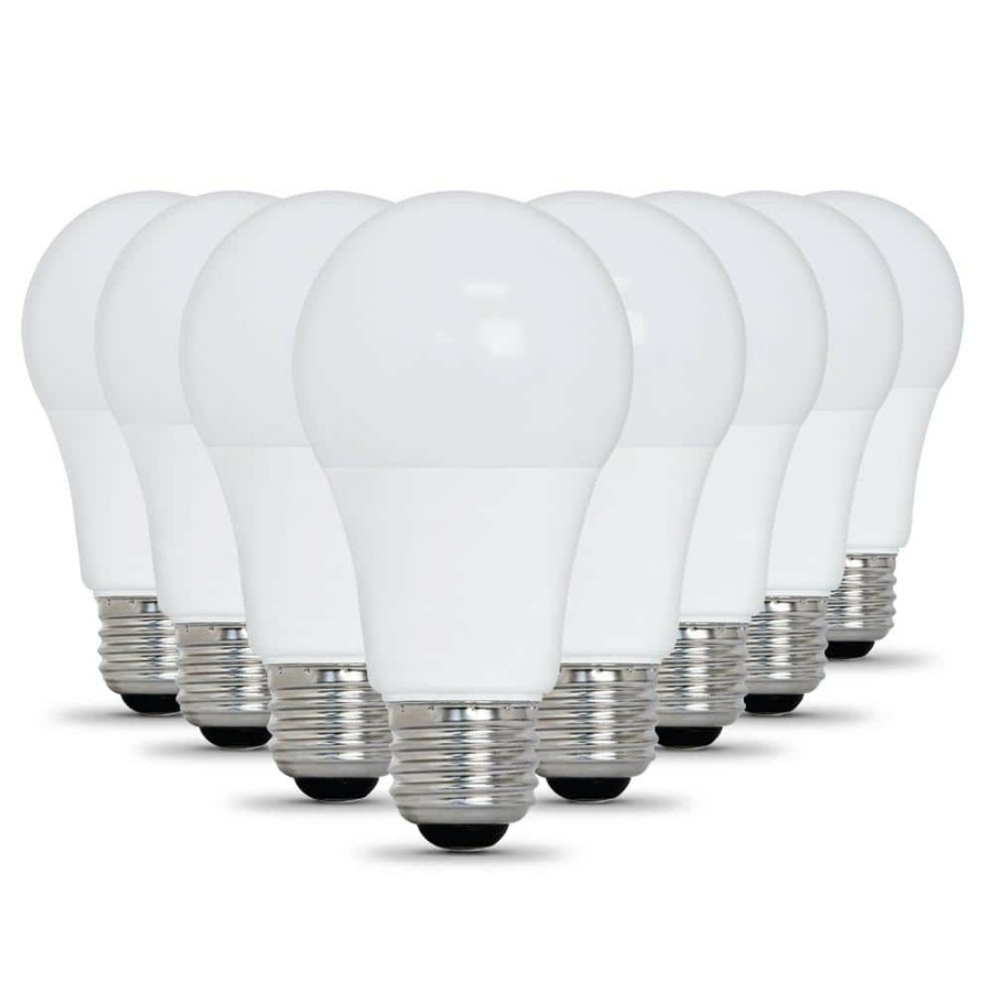 Light Bulbs * | 60-Watt Equivalent A19 Dimmable Cec Title 20 Compliant Energy Star 90+ Cri Led Light Bulb, Soft White 2700K (8-Pack) By Feit Electric