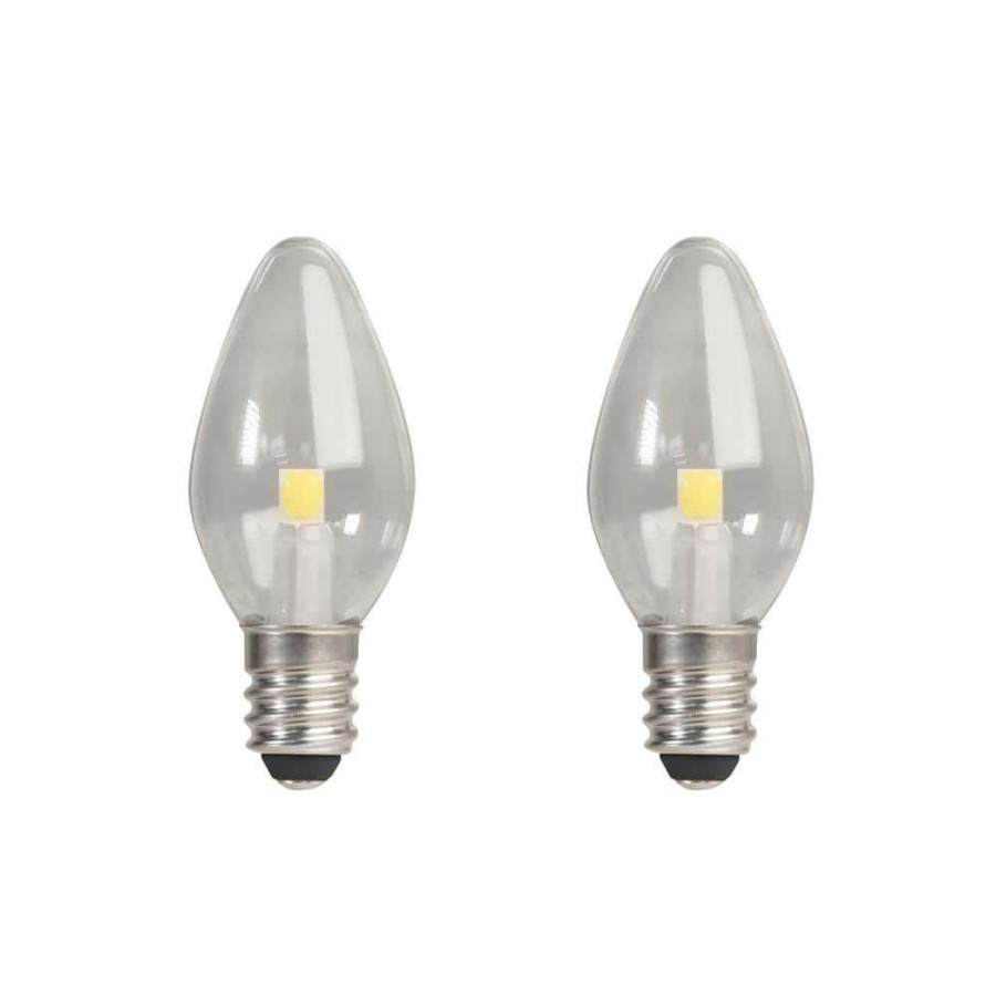 Light Bulbs * | 7-Watt Equivalent C7 2700K Clear Led E12 Night Light Bulb (2-Pack) By Feit Electric