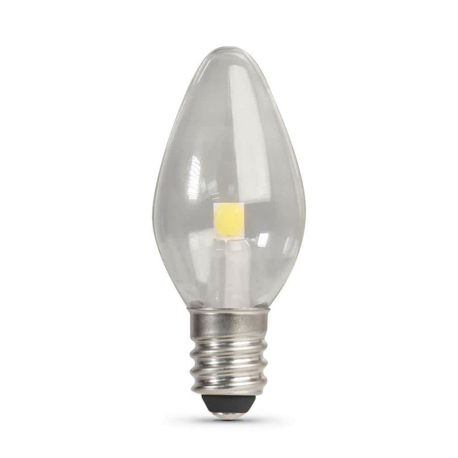 Light Bulbs * | 7-Watt Equivalent C7 2700K Clear Led E12 Night Light Bulb (2-Pack) By Feit Electric