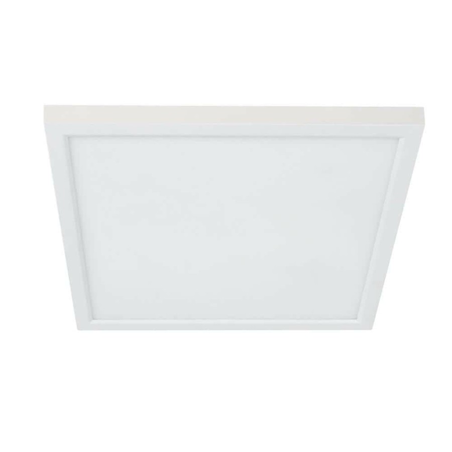 Commercial Lighting * | 5 In. X 5 In. 8W 600 Lumen Dimmable White Integrated Led Square Flat Panel Ceiling Flush Mount With Color Change 5Cct By Feit Electric