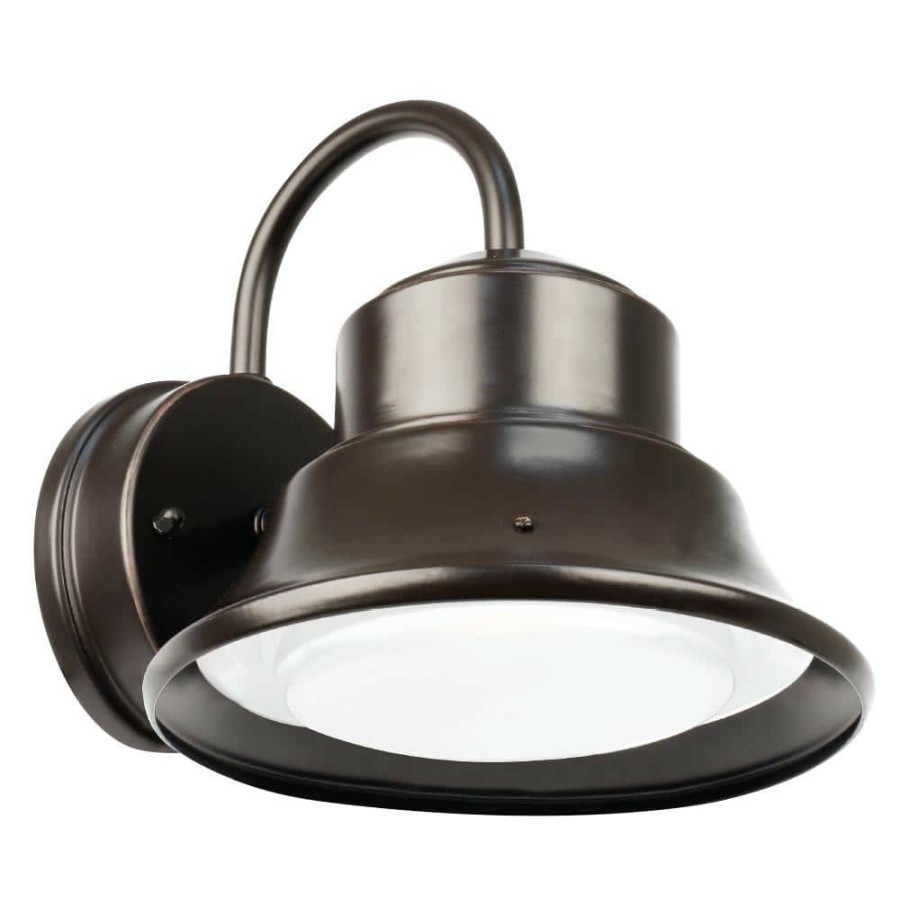 Outdoor Lighting * | 8 In. 12-Watt Integrated Led Bronze Outdoor Security Dusk To Dawn Sensor Area Wall Pack Light By Feit Electric