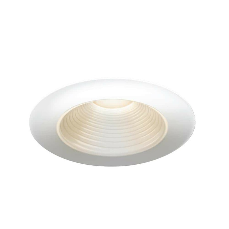 Recessed Lighting * | 5 In./6 In. Cct Selectable Integrated Led Retrofit White Recessed Trim Downlight (4-Pack) By Feit Electric