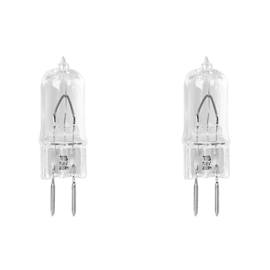 Light Bulbs * | 50-Watt T4 Dimmable Gy6.35 Halogen 2800K (2-Pack) Bright White Bi-Pin Base Decorative 12-Volt Light Bulb By Feit Electric