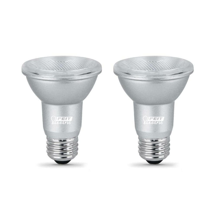 Light Bulbs * | 50-Watt Equivalent Par20 Dimmable Cec Title 24 Compliant Led Energy Star 90+ Cri Flood Light Bulb, Bright White (2-Pack) By Feit Electric